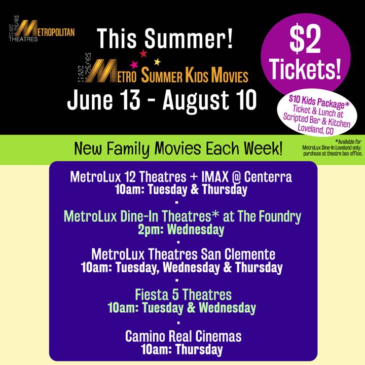 Metro Summer Kids Movies Metro Summer Kids Movies