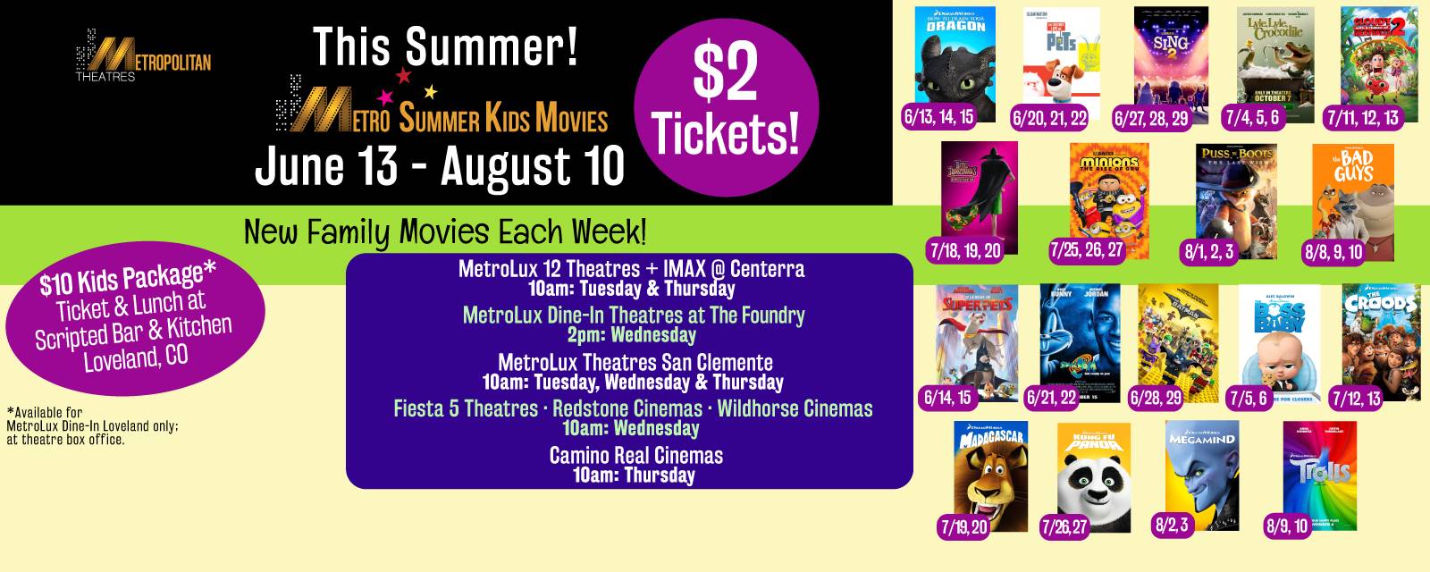 Metro Summer Kids Movies Metro Summer Kids Movies