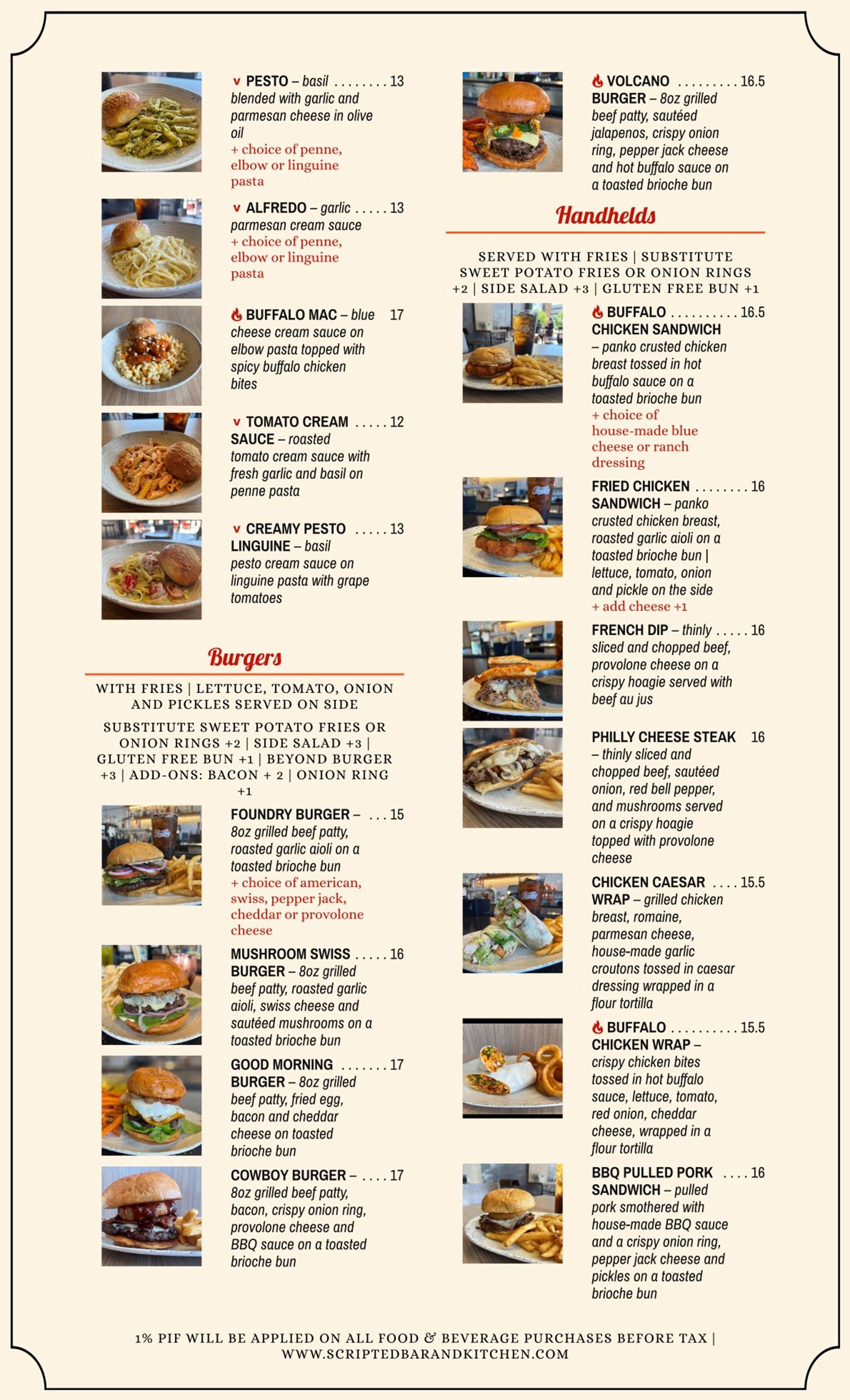 Scripted Bar & Kitchen Menu Scripted Bar & Kitchen Menu