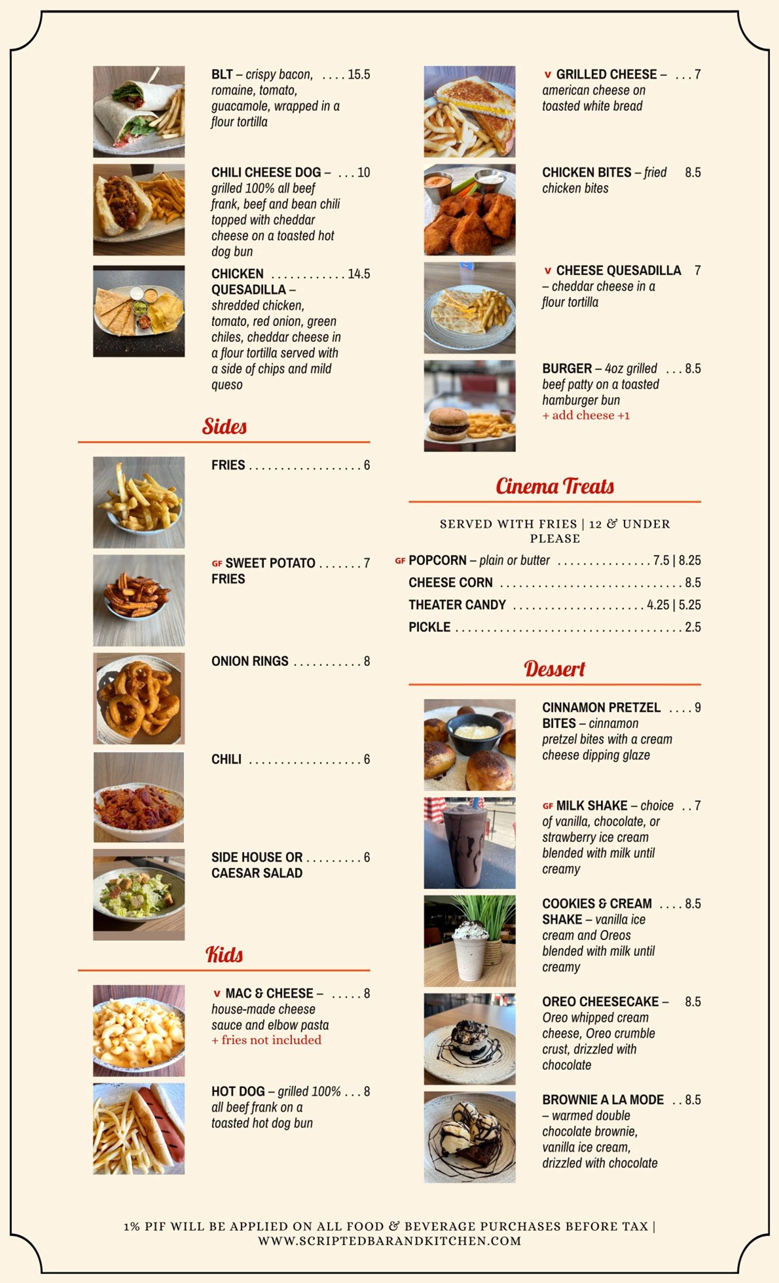 Scripted Bar & Kitchen Menu Scripted Bar & Kitchen Menu