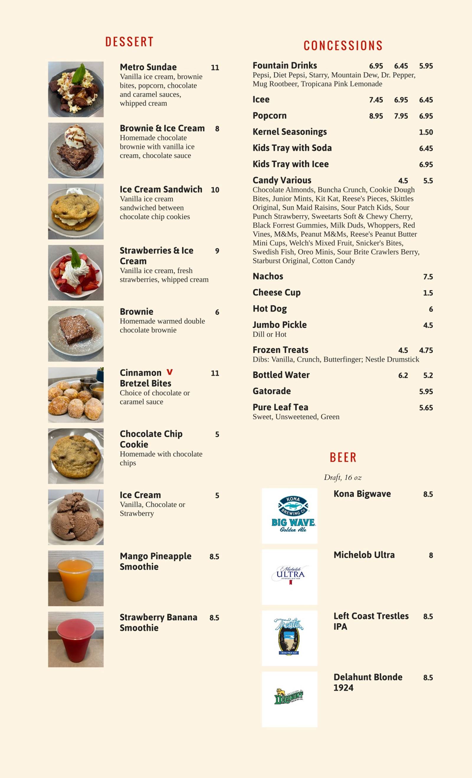 Scripted Café San Clemente Menu Scripted Café San Clemente Menu