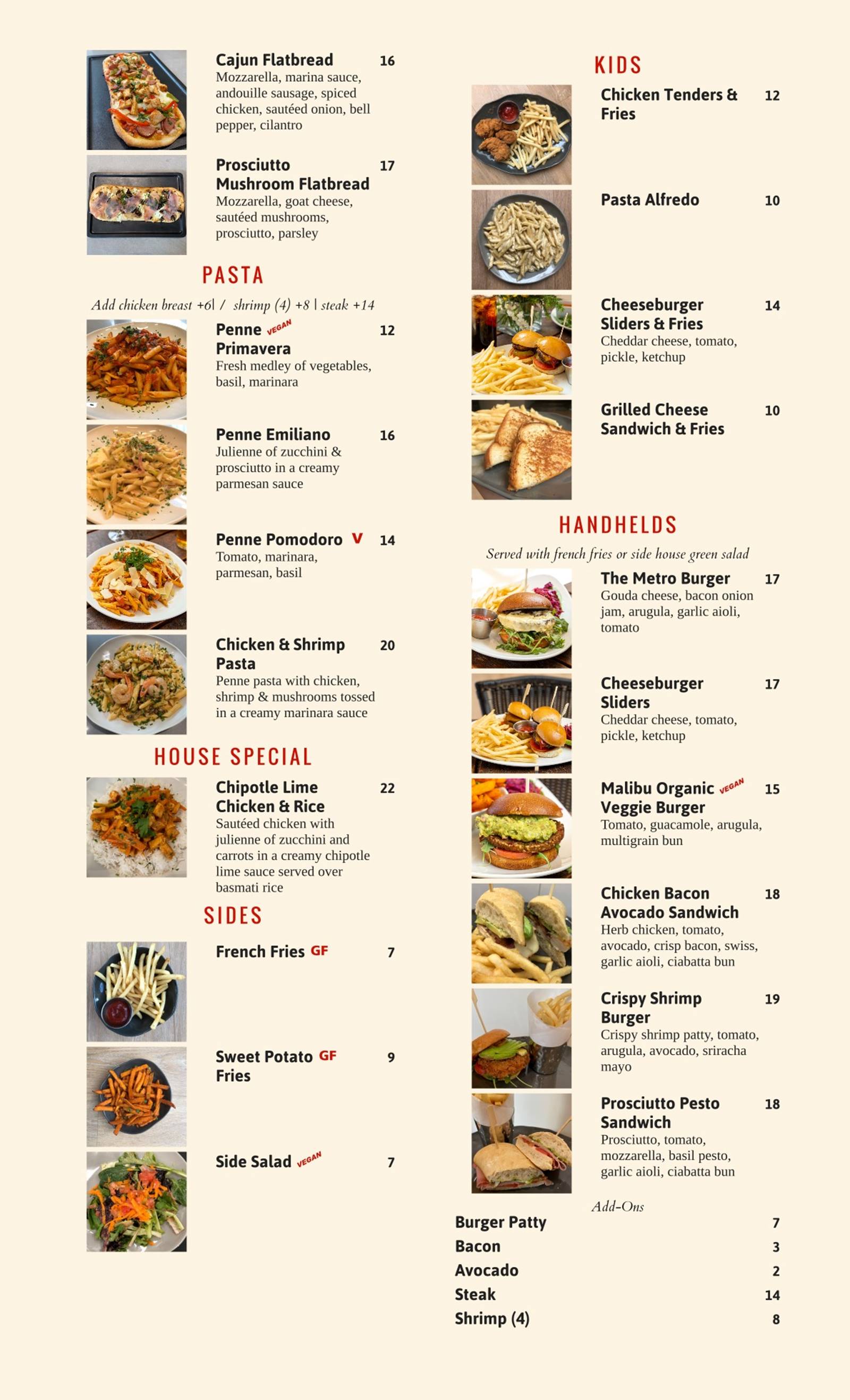 Scripted Café San Clemente Menu Scripted Café San Clemente Menu